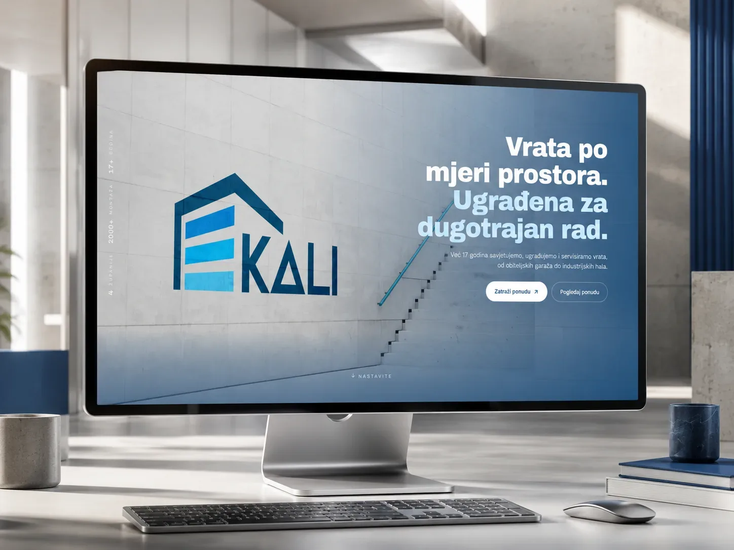 Kali d.o.o. – webdesign og udvikling for en virksomhed inden for garage- og industriporte